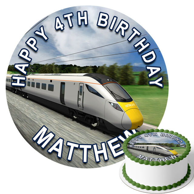 Super Fast Train (Round Cake Topper)