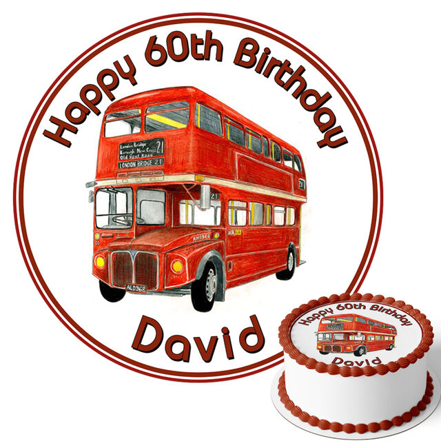 Route Master Bus (Round Cake Topper)