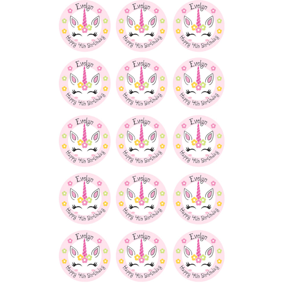 Unicorn-Personalised-Rectangle-Edible-Cake-Topper-Cupcake-Toppers10