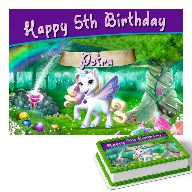 Unicorn (Rectangle Cake Topper)