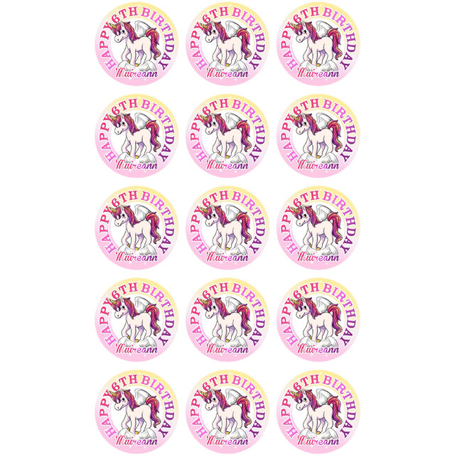 Unicorn (Cupcake Toppers)