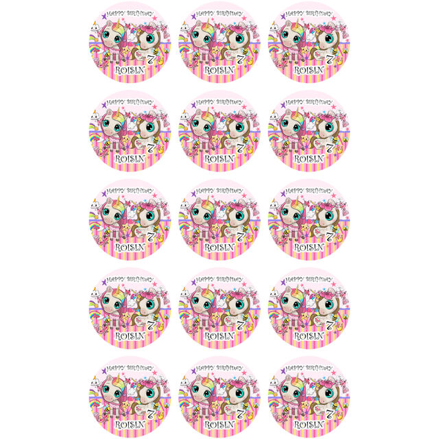 Unicorn (Cupcake Toppers)