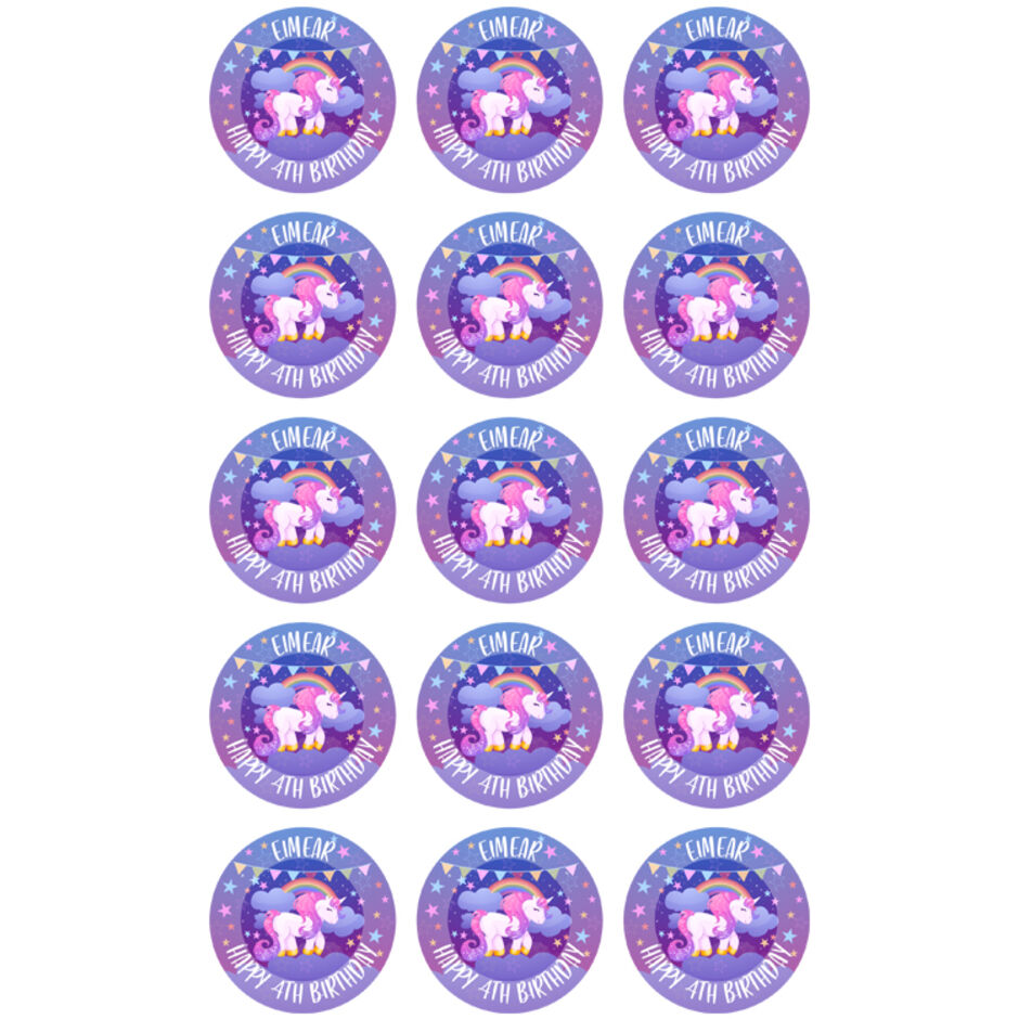 Unicron-Personalised-Round-Edible-Cup-ake-Toppers-#1