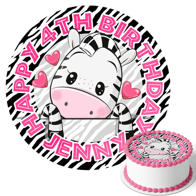 Zebra (Round Cake Topper)
