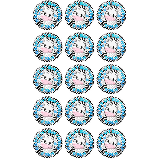 Zebra (Cupcake Toppers)