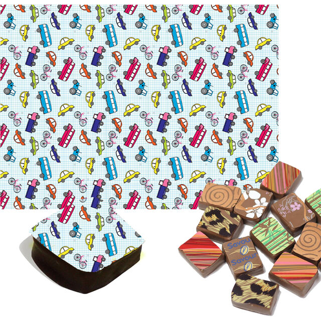 Buses, Cars & Bikes Chocolate Transfers