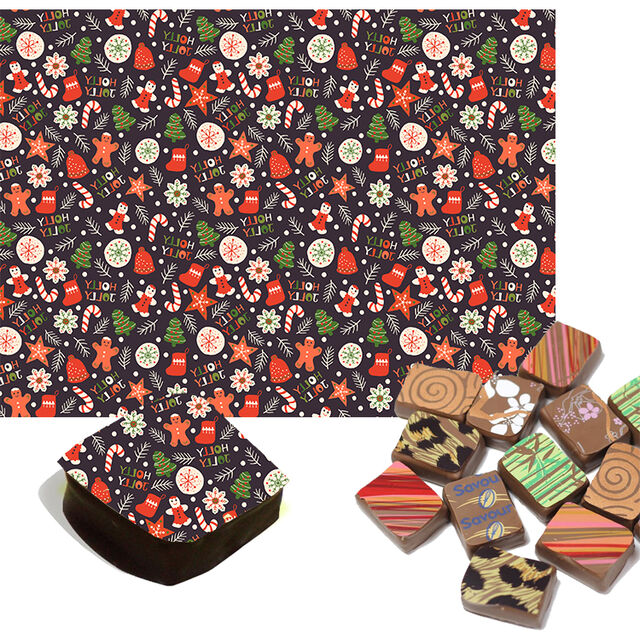 Holly Jolly Chocolate Transfers