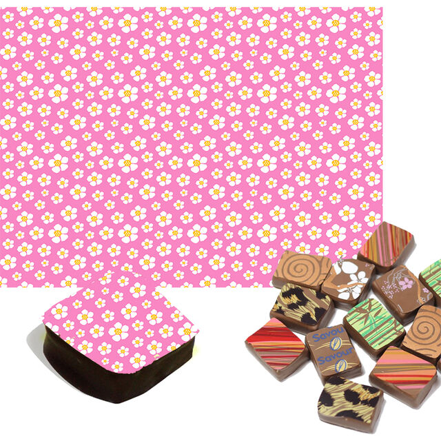Flowers Chocolate Transfers
