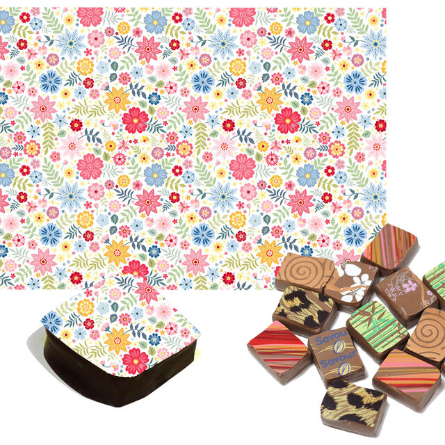 Flowers Chocolate Transfers
