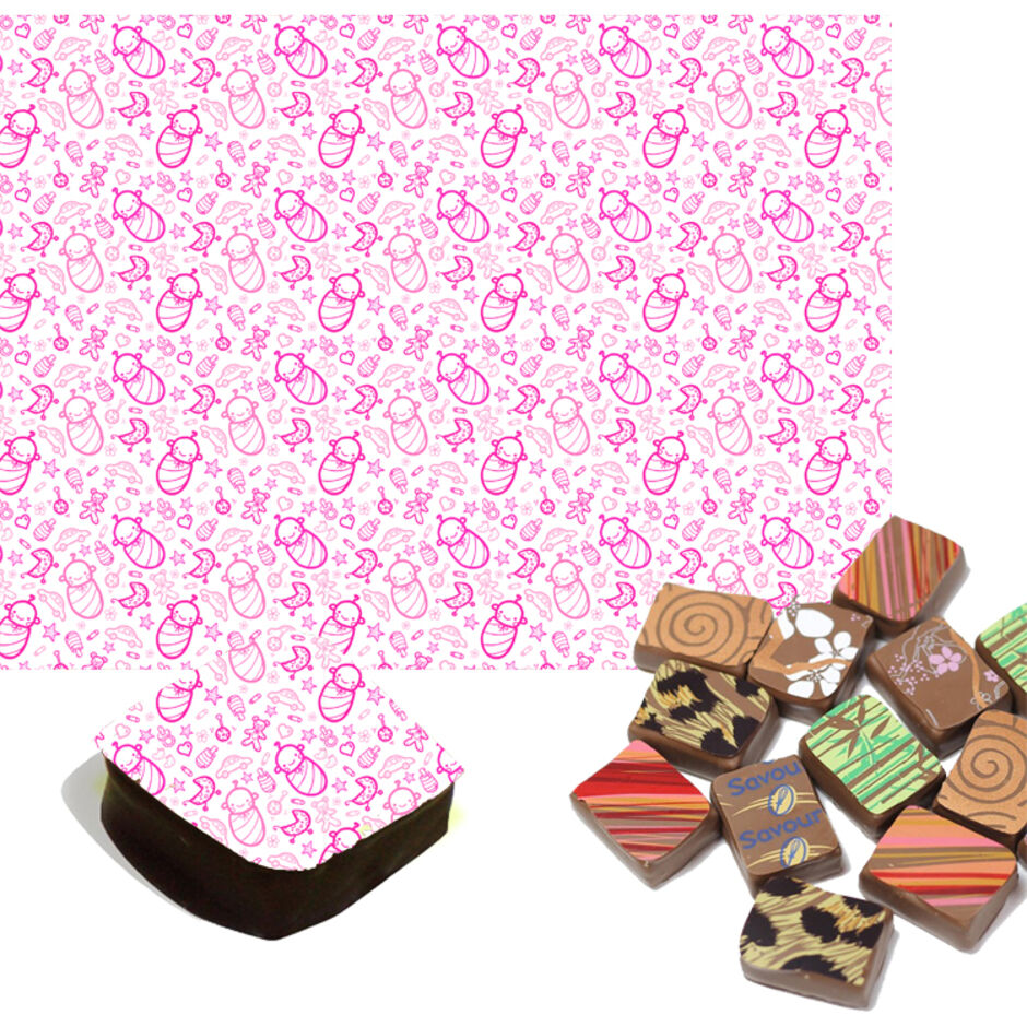 Girl-Baby-Edible-Chocolate-Transfers