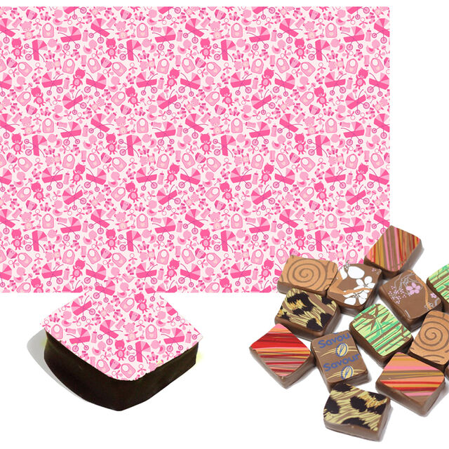 Baby Girl Chocolate Transfers