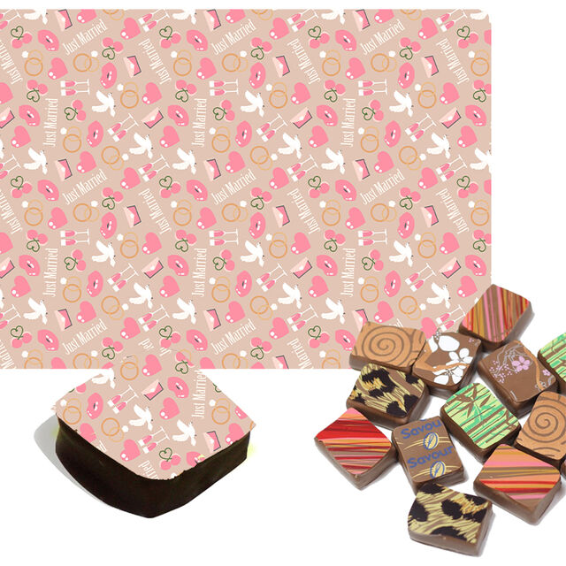 Just Married Chocolate Transfers