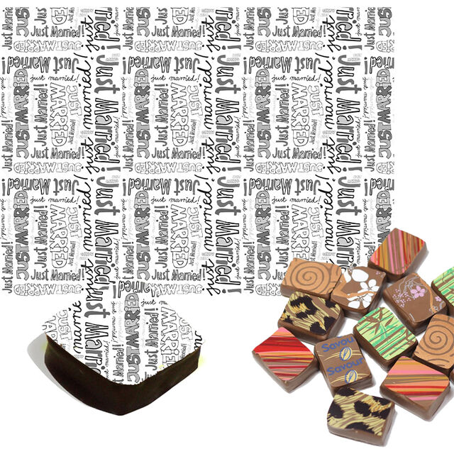 Just Married Chocolate Transfers