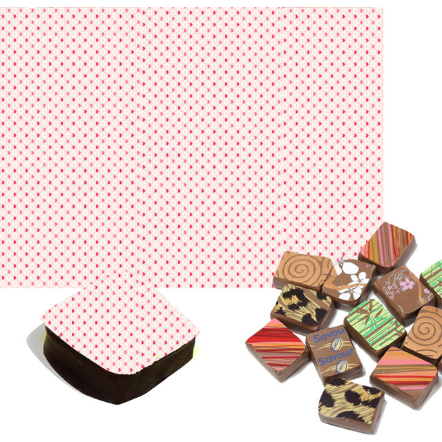 Love Hearts Chocolate Transfers