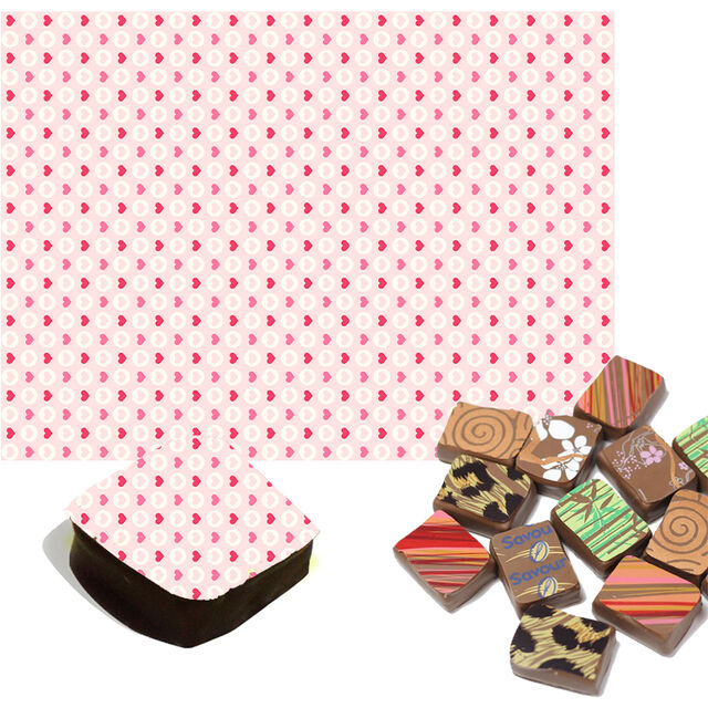 Love Hearts Chocolate Transfers
