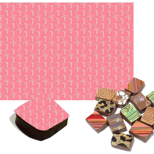 Love Hearts Chocolate Transfers