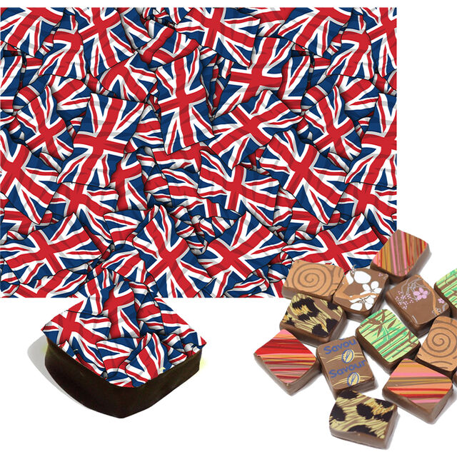 Union Jack Flag Chocolate Transfers