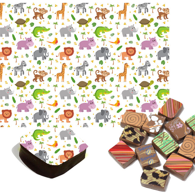 Zoo Animals Chocolate Transfers
