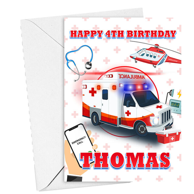 Ambulance Brithday Card