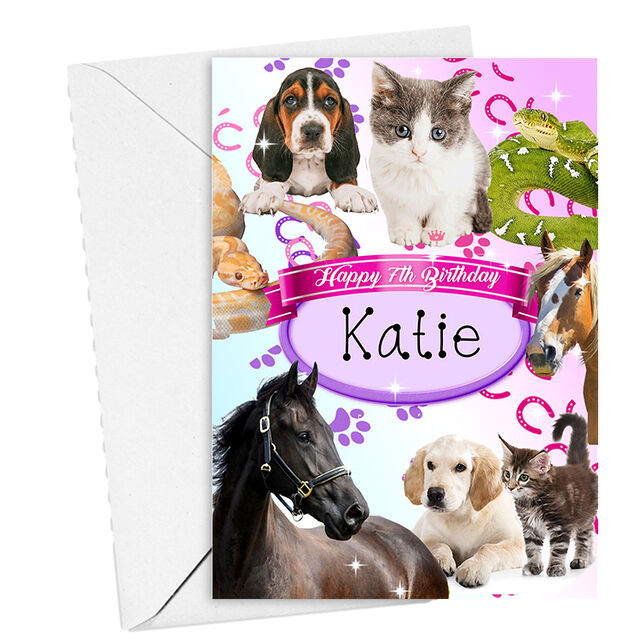 Pet Animals Brithday Card