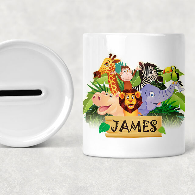 Jungle Safari Animals Themed Money Box