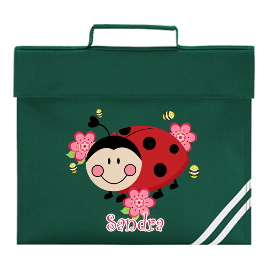 Lady-Bird-Theme-Personalised-Green-School-Book-Bag