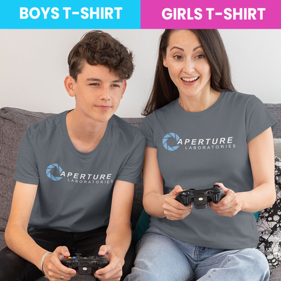 Aperture-Laboratories-Short-Sleeve-Grey-Childrens-T-Shirt