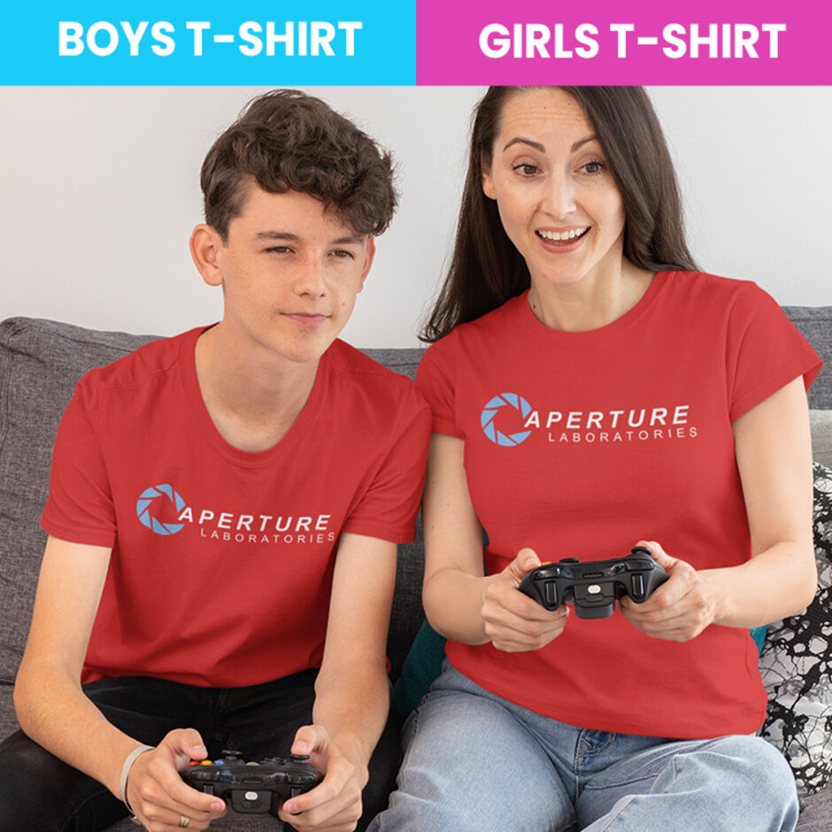 Aperture-Laboratories-Short-Sleeve-Red-Childrens-T-Shirt