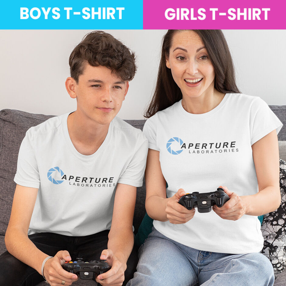 Aperture-Laboratories-Short-Sleeve-White-Childrens-T-Shirt