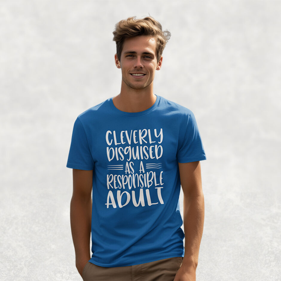 Cleverly-Disquised-as-a-Responsible-Adult-Male-Royal-Blue-Short-Sleeve-T-Shirt