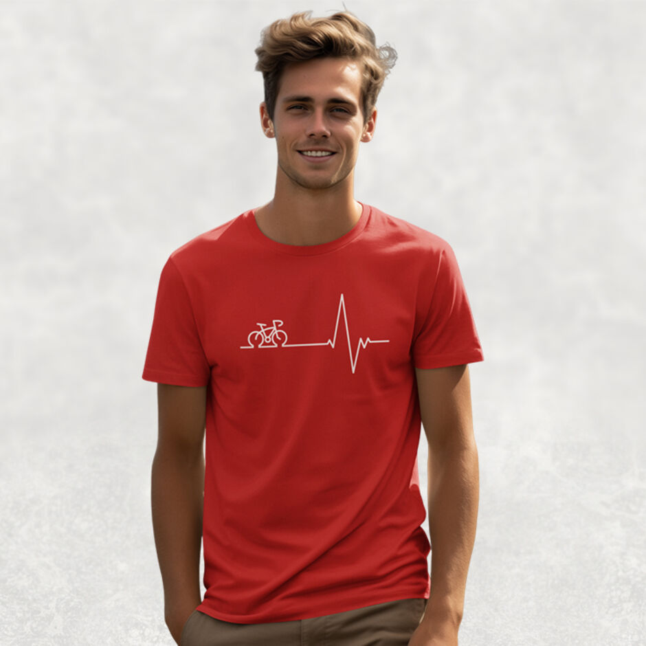 Cycling-Bicycling-Cardio-Short-Sleeve-Red-T-Shirt