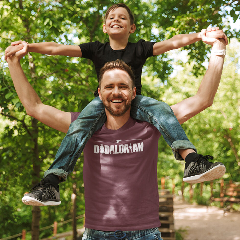 Dadalorian-Male-Short-Sleeve-Burgundy-T-Shirt