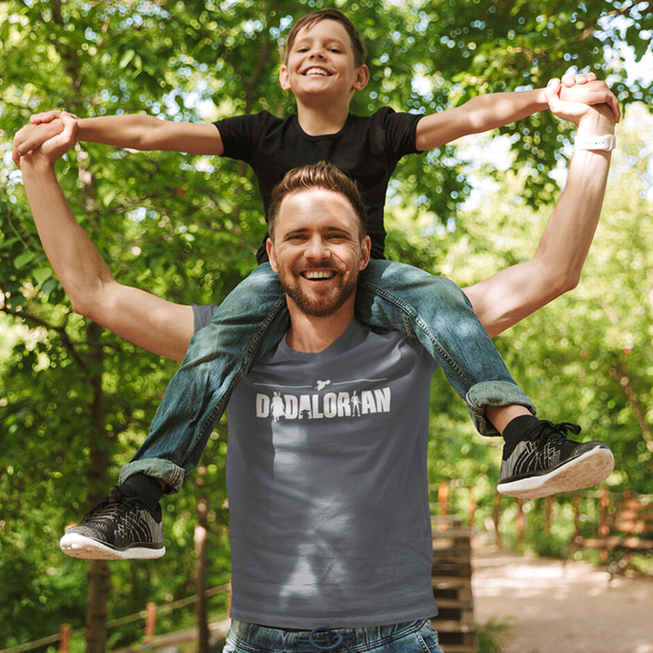 Dadalorian-Male-Short-Sleeve-Grey-T-Shirt