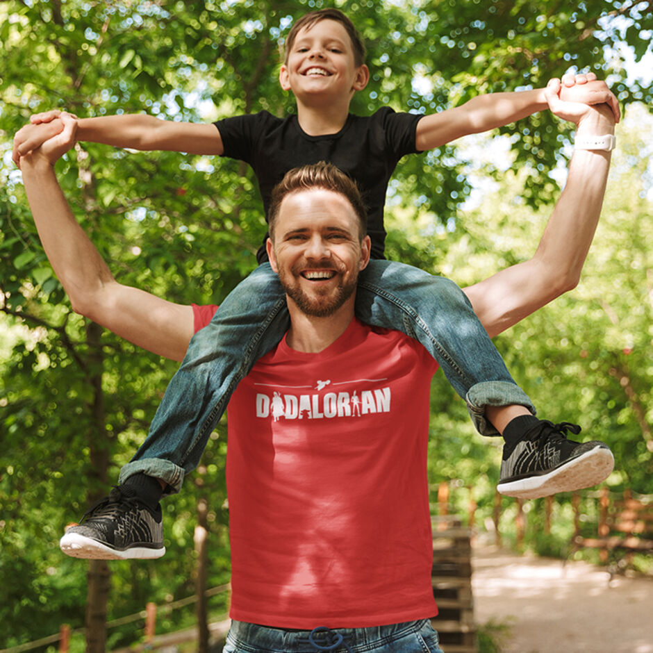 Dadalorian-Male-Short-Sleeve-Red-T-Shirt