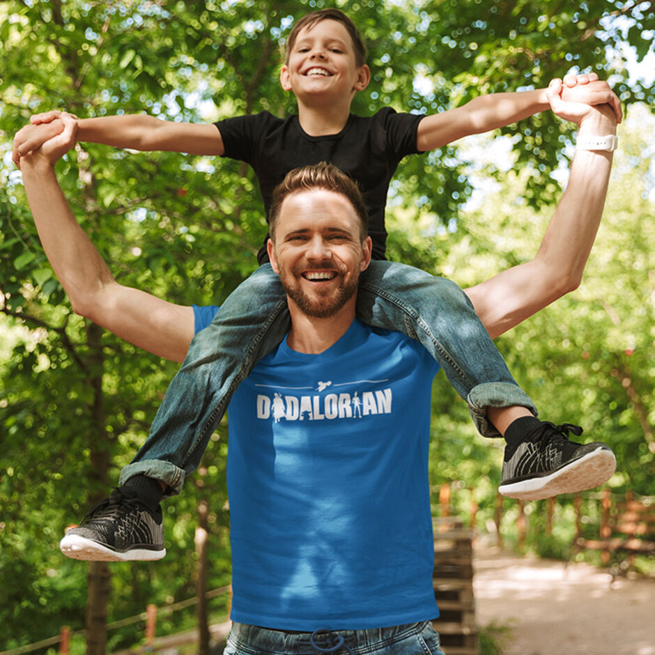 Dadalorian-Male-Short-Sleeve-Royal-Blue-T-Shirt