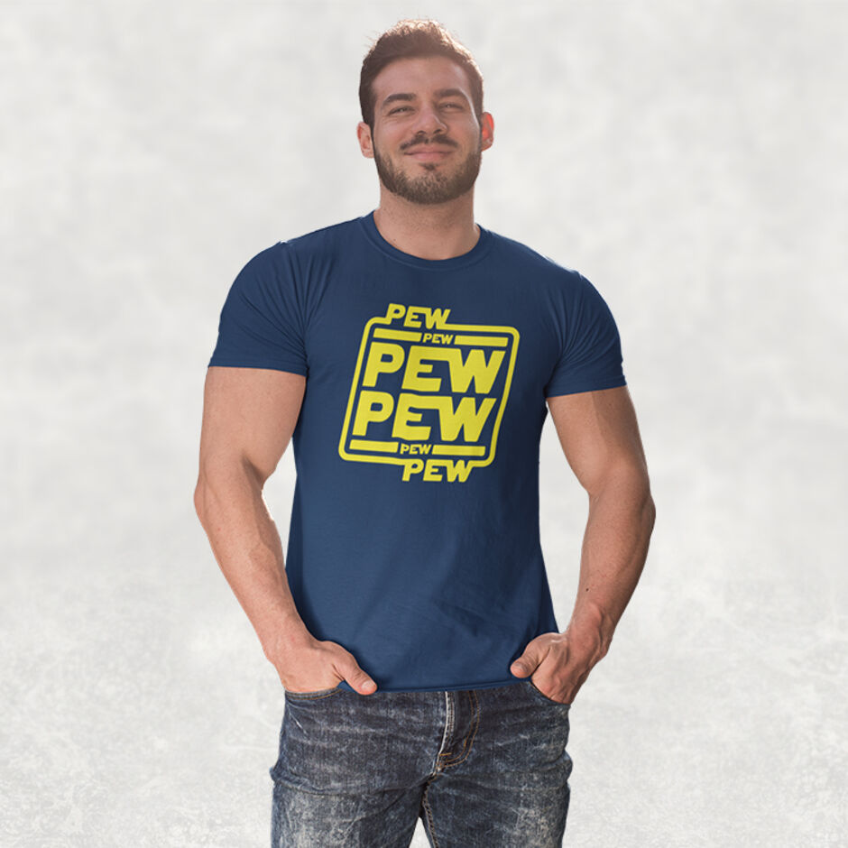 Pew-Pew-Pew-Male-Short-Sleeve-Navy-T-Shirt
