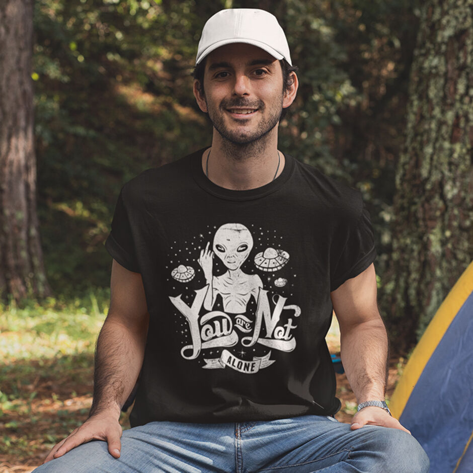 Your-Not-Alone-Male-Short-Sleeve-Black-T-Shirt