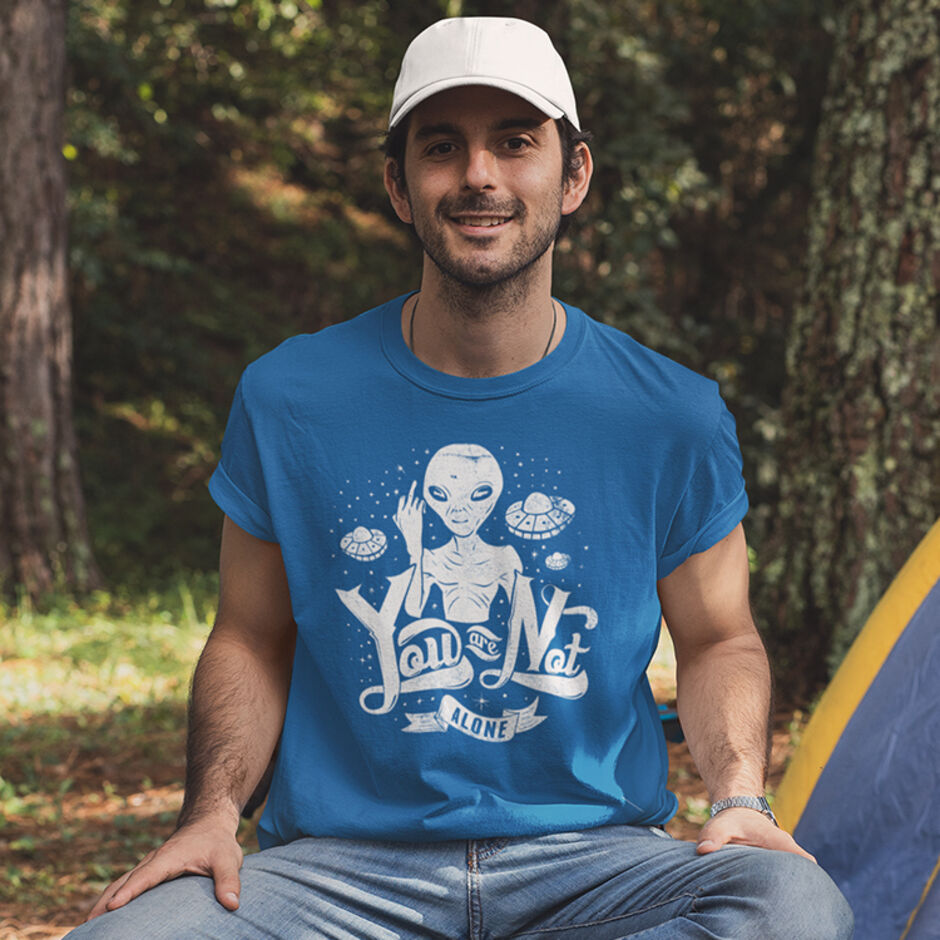 Your-Not-Alone-Male-Short-Sleeve-Royal-Blue-T-Shirt