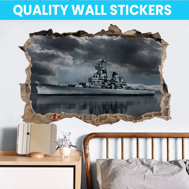 Battleship Wall Decal Sticker Mural Poster Print Art Home Bedroom Office Decor