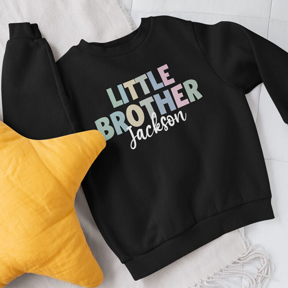 Personalised-Little-Brother-Black-Sweatshirt