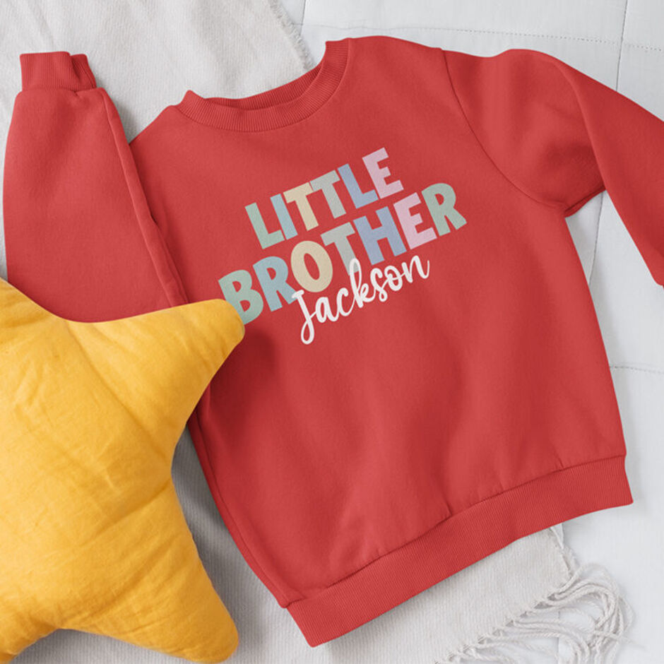 Personalised-Little-Brother-Red-Sweatshirt