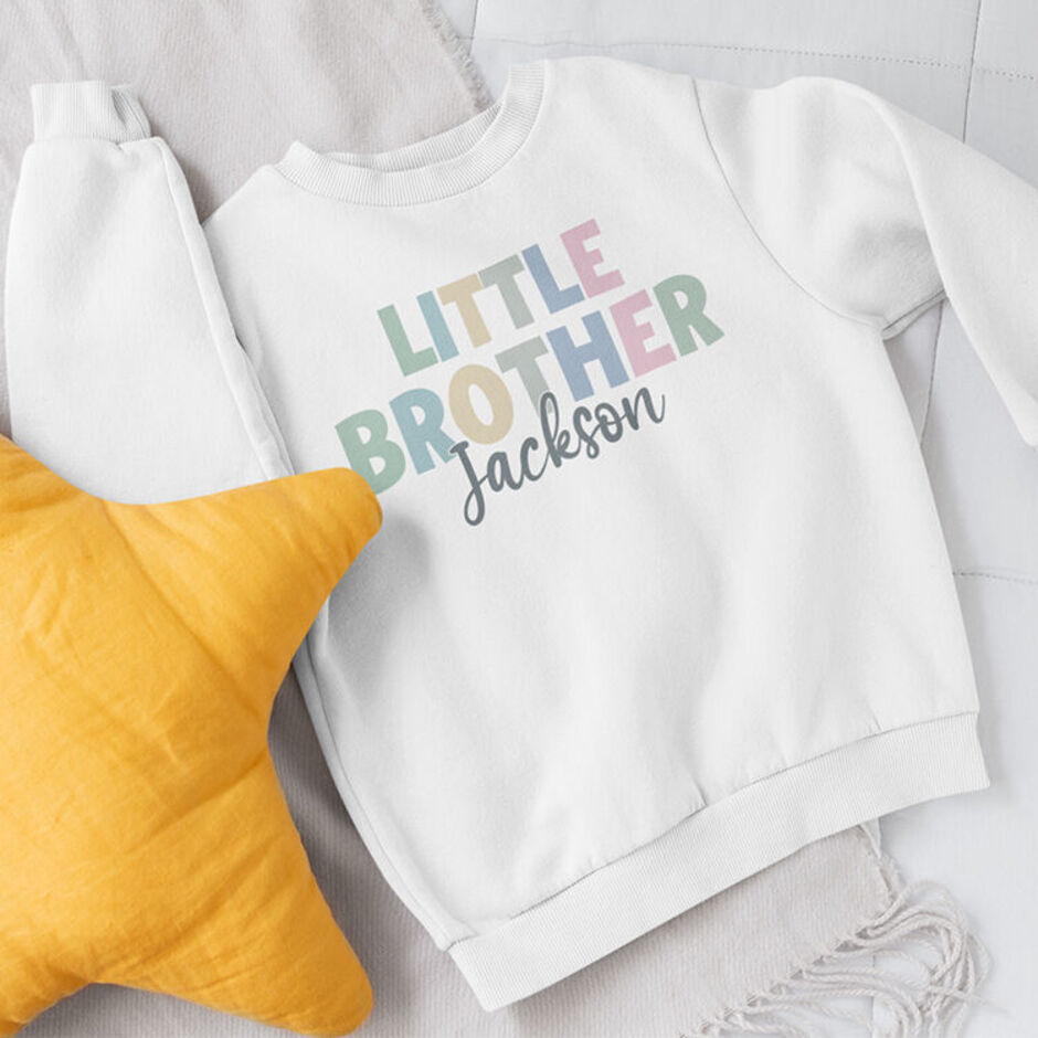 Personalised-Little-Brother-White-Sweatshirt