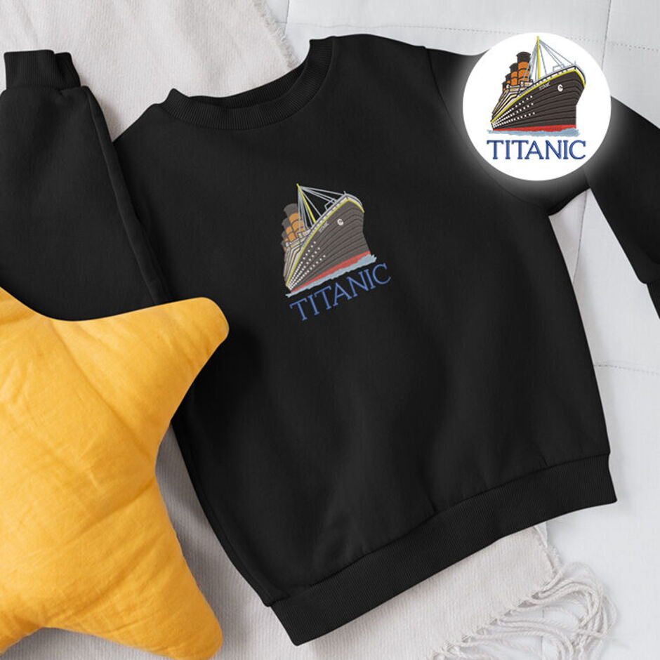 Titanic-Embroidered-Childrens-Black-Sweatshirt