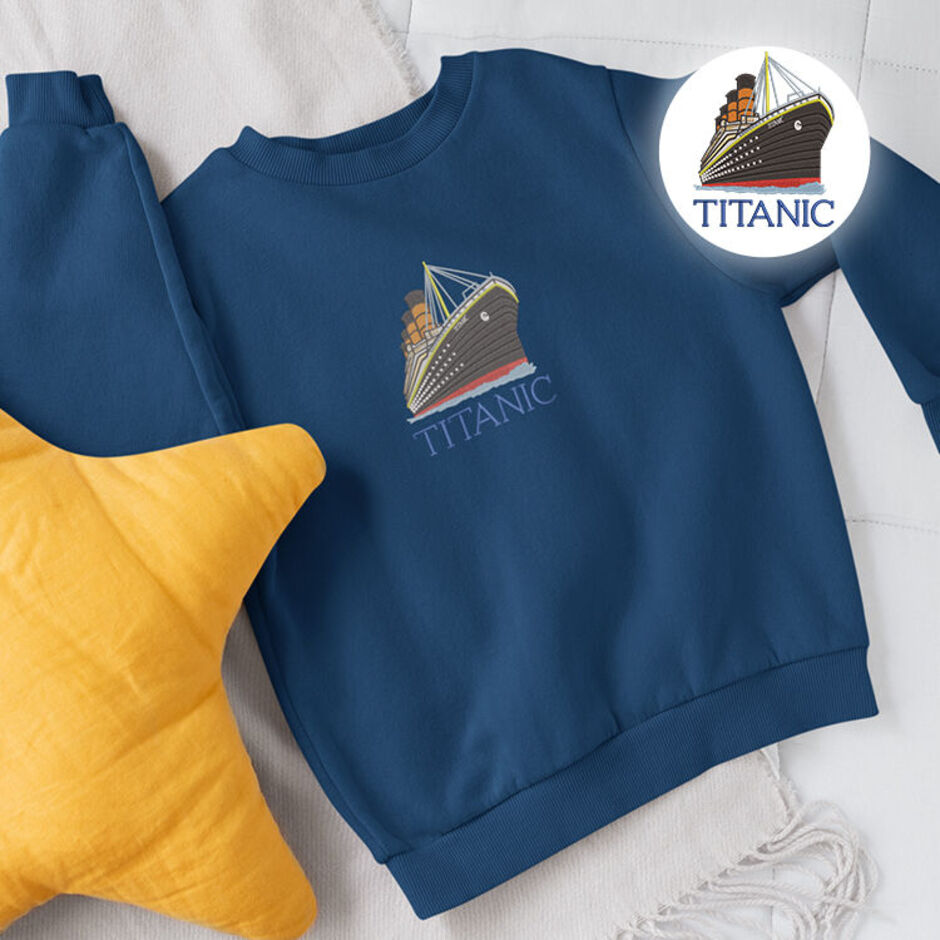 Titanic-Embroidered-Childrens-Royal-Blue-Sweatshirt